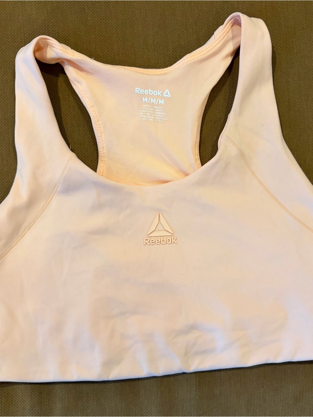 Reebok Salmon/Peach Racerback Sports Bra
